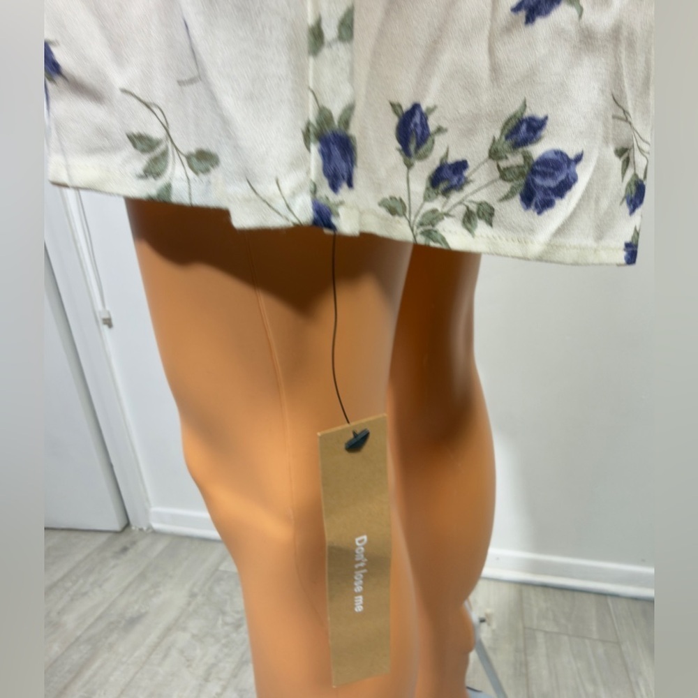 Reformation White and Blue Floral Mini Dress - Picture 4 of 11